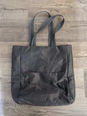Grey Nylon Tote Bag